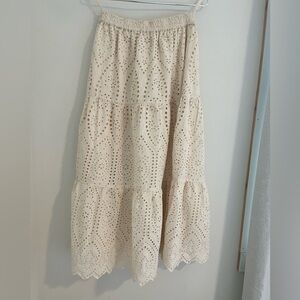 Marea ivory Eyelet Skirt / Size Small